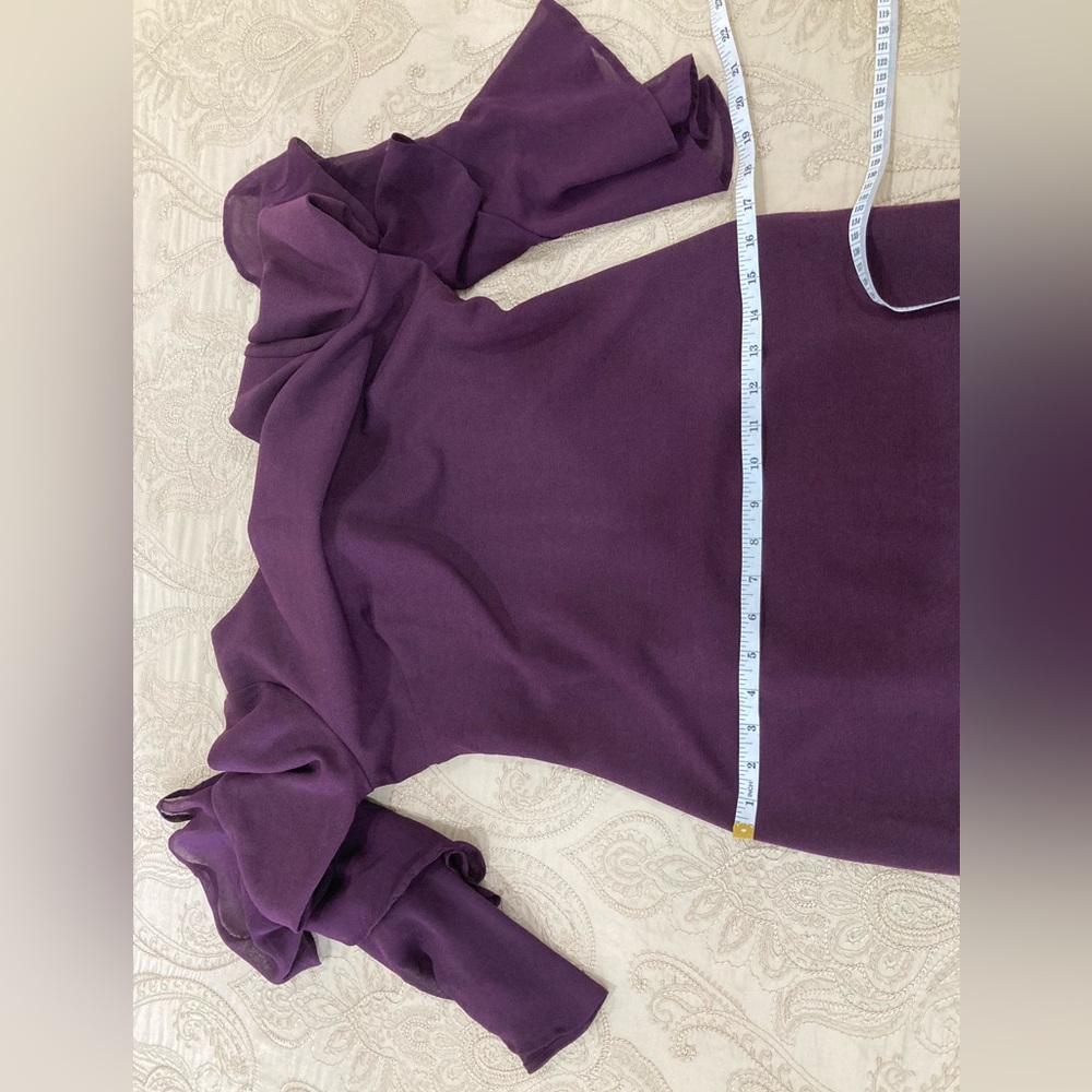 Calvin Klein Long Sleeve Dress - Deep Purple Like New - Picture 5 of 7